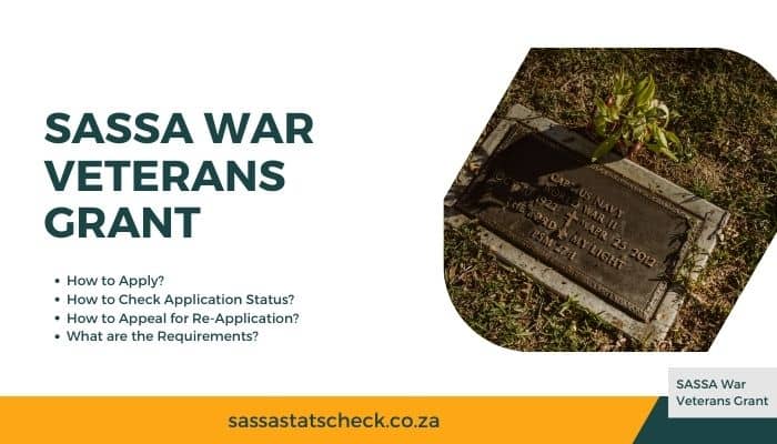 SASSA War Veterans Grant Status Check